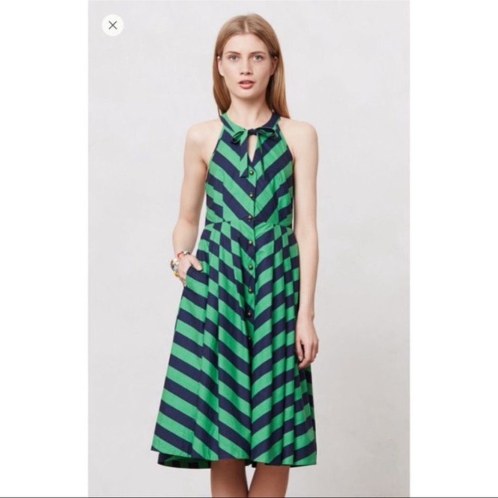 Anthropologie Girls From Savoy 6 Striped Dress